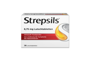 Sie sehen eine Packung Strepsils Lutschtabletten 36 Stk., Produktbild: 01 Strepsils Lutschtabletten 36 Stk., A-Nr.: 4991950 - 01