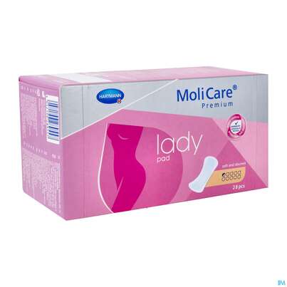 Sie sehen eine Packung Inkontinenz Molicare Premium/lady Pad Tropfen 0,5 28st, Produktbild: 05 Inkontinenz Molicare Premium/lady Pad Tropfen 0,5 28st, A-Nr.: 4918574 - 05