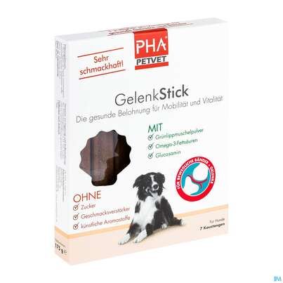 Sie sehen eine Packung Veterinaerprodukte Pha Gelenksticks 175g, Produktbild: 01 Veterinaerprodukte Pha Gelenksticks 175g, A-Nr.: 4368731 - 01