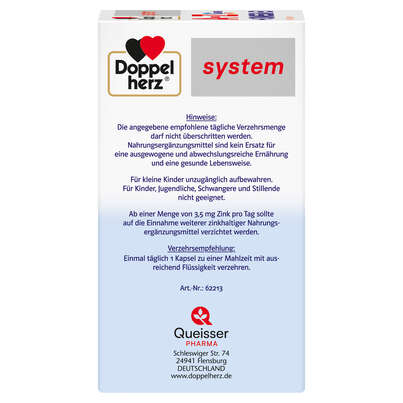 Doppelherz system A-Z + OMEGA-3 mit 19 ausgewählten Vitaminen und Mineralstoffen, A-Nr.: 5721017 - 04