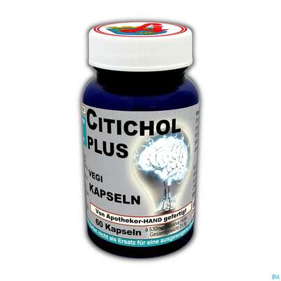 Citicholine Plus Vegi Kapseln 250mg Fischoel Enkeimextrakt Ashwaganda Brahmi 60st, A-Nr.: 5405138 - 01