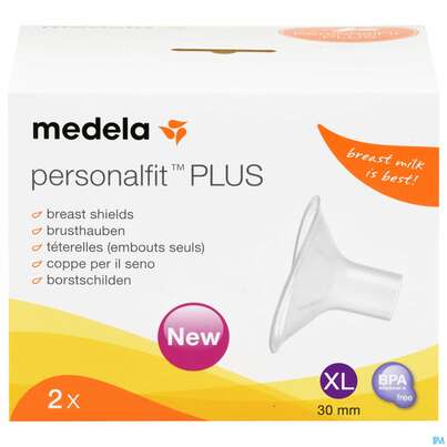Sie sehen eine Packung Medela Symphony/brusthaube Personalfit+ Gr.xl 30mm 2st, Produktbild: 01 Medela Symphony/brusthaube Personalfit+ Gr.xl 30mm 2st, A-Nr.: 5409550 - 01