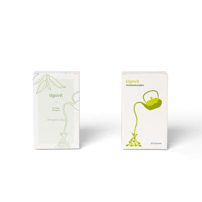 Sie sehen eine Packung Tigovit Grüntee Komplex Kapseln, Produktbild: 03 Tigovit Grüntee Komplex Kapseln, A-Nr.: 4516462 - 03
