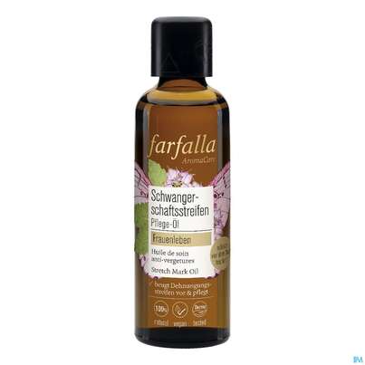 Sie sehen eine Packung Farfalla Pflegeoel Frauenliebe Schwanger- Schaftsstreifen 75ml, Produktbild: 02 Farfalla Pflegeoel Frauenliebe Schwanger- Schaftsstreifen 75ml, A-Nr.: 5781195 - 02