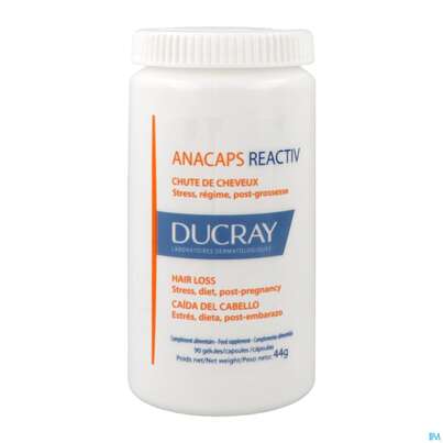Sie sehen eine Packung Ducray Anacaps F.d.haar Haarausfall Kapseln Reaktiv23 90st, Produktbild: 10 Ducray Anacaps F.d.haar Haarausfall Kapseln Reaktiv23 90st, A-Nr.: 5744975 - 10