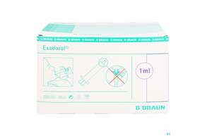 Sie sehen eine Packung Injektionsspritzen U.zubeh. Spritze Zur Oralen Eingabe 2tlg Lila Kolben Steril Exadoral 1ml 100st, Produktbild: 01 Injektionsspritzen U.zubeh. Spritze Zur Oralen Eingabe 2tlg Lila Kolben Steril Exadoral 1ml 100st, A-Nr.: 5467369 - 01