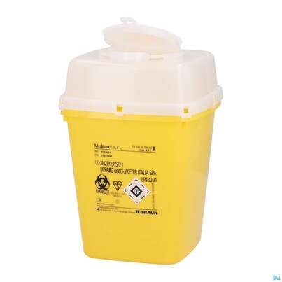 Sie sehen eine Packung Kanuelensammler Medibox 5,7l Nr 91 1st, Produktbild: 03 Kanuelensammler Medibox 5,7l Nr 91 1st, A-Nr.: 4918396 - 03