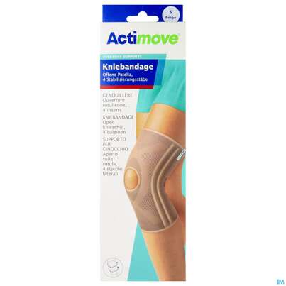 Sie sehen eine Packung Kniegelenksbandagen Actimove Everyday Support Stabilisierungsstaebe Gr S 31-36cm 75575 1st, Produktbild: 01 Kniegelenksbandagen Actimove Everyday Support Stabilisierungsstaebe Gr S 31-36cm 75575 1st, A-Nr.: 5263431 - 01