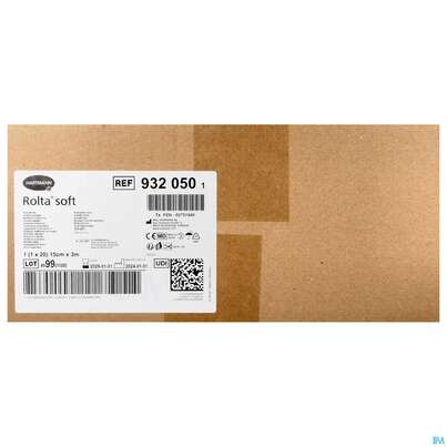 Sie sehen eine Packung Rolta/soft Synthetik-wattebinden Unsteril 3mx 15cm 20st, Produktbild: 01 Rolta/soft Synthetik-wattebinden Unsteril 3mx 15cm 20st, A-Nr.: 2369005 - 01