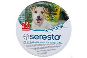 Sie sehen eine Packung Seresto Halsband F/hunde Kleiner Gleich 8kg 1,25g + 0,56g 1st, Produktbild: 01 Seresto Halsband F/hunde Kleiner Gleich 8kg 1,25g + 0,56g 1st, A-Nr.: 3907692 - 01