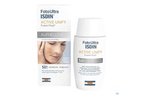 Sie sehen eine Packung Sonnenprodukte Isdin/fotoultra Active Unify F50+ 50ml, Produktbild: 01 Sonnenprodukte Isdin/fotoultra Active Unify F50+ 50ml, A-Nr.: 4837700 - 01