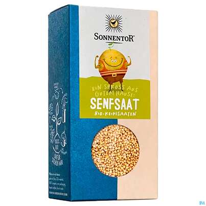 Sie sehen eine Packung Sonnentor Bio Senfsaat Gelb 00773 120g, Produktbild: 01 Sonnentor Bio Senfsaat Gelb 00773 120g, A-Nr.: 4150340 - 01