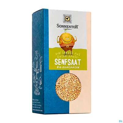 Sie sehen eine Packung Sonnentor Bio Senfsaat Gelb 00773 120g, Produktbild: 02 Sonnentor Bio Senfsaat Gelb 00773 120g, A-Nr.: 4150340 - 02
