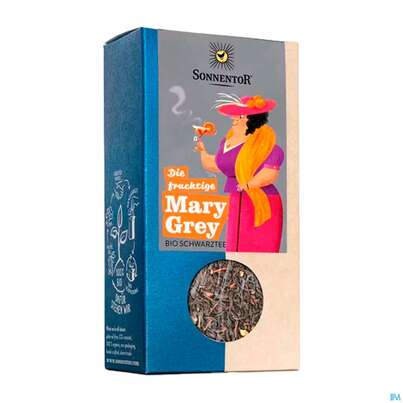 Sie sehen eine Packung Sonnentor Tee/bio Fruchtige Mary Grey Lose 01219 90g, Produktbild: 01 Sonnentor Tee/bio Fruchtige Mary Grey Lose 01219 90g, A-Nr.: 5742373 - 01