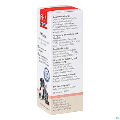 Veterinaerprodukte Pha Wurm Hunde +katzen 50ml, A-Nr.: 4901036 - 03