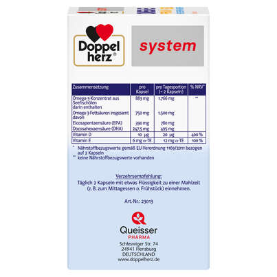 Doppelherz system OMEGA-3 PREMIUM 1500 HERZ + GEHIRN + ABWEHR, A-Nr.: 5677196 - 02