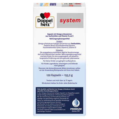 Doppelherz system OMEGA-3 PREMIUM 1500 HERZ + GEHIRN + ABWEHR, A-Nr.: 5677397 - 03