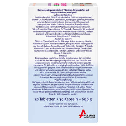 Doppelherz system SCHWANGERE + MÜTTER VEGAN KINDERWUNSCH BIS STILLZEIT, A-Nr.: 5686999 - 03