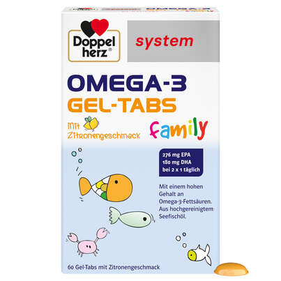 Doppelherz system OMEGA-3 family Gel-Tabs zum Kauen, A-Nr.: 3836377 - 01