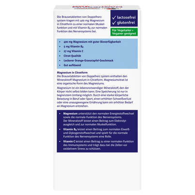 Doppelherz system MAGNESIUM 400 CITRAT BRAUSETABLETTEN, A-Nr.: 4338121 - 04