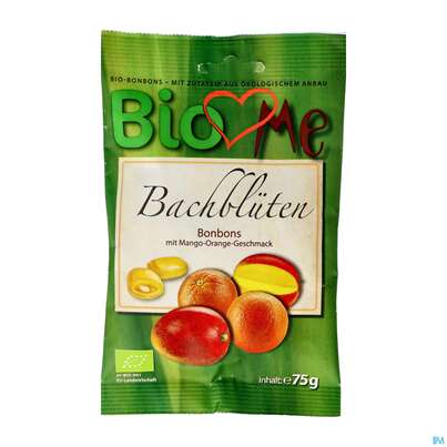 Sie sehen eine Packung Bachblueten -bio Loves Me Bonbons Mango-orange 75g, Produktbild: 02 Bachblueten -bio Loves Me Bonbons Mango-orange 75g, A-Nr.: 4733892 - 02