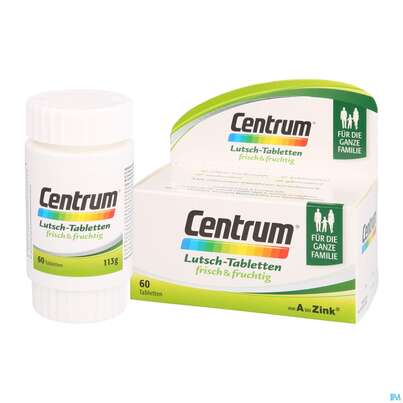 Centrum Lutschtabl A-zink Frisch +fruchtig 60st, A-Nr.: 4084198 - 06