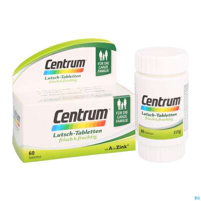 Centrum Lutschtabl A-zink Frisch +fruchtig 60st, A-Nr.: 4084198 - 07