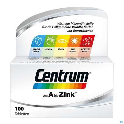 Centrum Tabl A-zink 100st, A-Nr.: 4555456 - 02