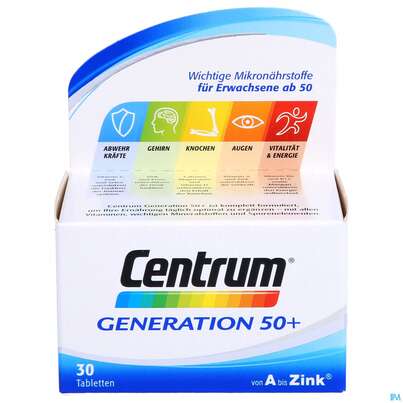 Centrum Tabl A-zink Generation 50+ 30st, A-Nr.: 4555462 - 01