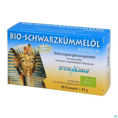 Schwarzkuemmeloel Kapseln 500mg Aegypt Bio +e 60st, A-Nr.: 1784423 - 02