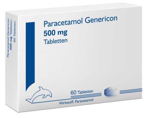 Paracetamol Genericon bei Schmerzen und Fieber, A-Nr.: 1181274 - 01