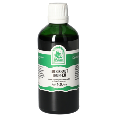 Sie sehen eine Packung TULSIKRAUT TROPFEN 100ML, Produktbild: 01 TULSIKRAUT TROPFEN 100ML, A-Nr.: 5832509 - 01