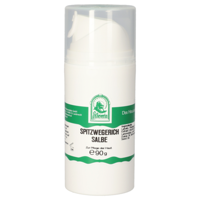 Sie sehen eine Packung SPITZWEGERICH SALBE 90 G, Produktbild: 01 SPITZWEGERICH SALBE 90 G, A-Nr.: 5718676 - 01