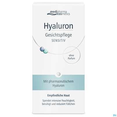 Sie sehen eine Packung Hyaluron Gesichtspflege Sensitive 50ml, Produktbild: 02 Hyaluron Gesichtspflege Sensitive 50ml, A-Nr.: 4624246 - 02