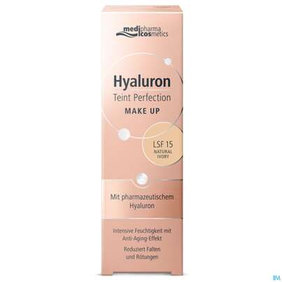 Sie sehen eine Packung Hyaluron Teint Perfection Make-up Natural Ivory 30ml, Produktbild: 02 Hyaluron Teint Perfection Make-up Natural Ivory 30ml, A-Nr.: 4881291 - 02