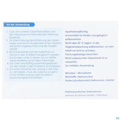 Sie sehen eine Packung Microlax-microklistier Tube 5ml 12st, Produktbild: 03 Microlax-microklistier Tube 5ml 12st, A-Nr.: 3907568 - 03