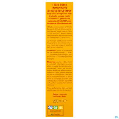 Sie sehen eine Packung Weleda Mein Sanddorn Immunsaft 200ml, Produktbild: 06 Weleda Mein Sanddorn Immunsaft 200ml, A-Nr.: 5829105 - 06