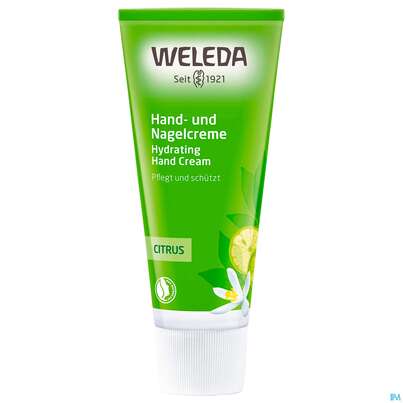 Sie sehen eine Packung Weleda Citrus Hand +nagelcreme 50ml, Produktbild: 03 Weleda Citrus Hand +nagelcreme 50ml, A-Nr.: 3411471 - 03