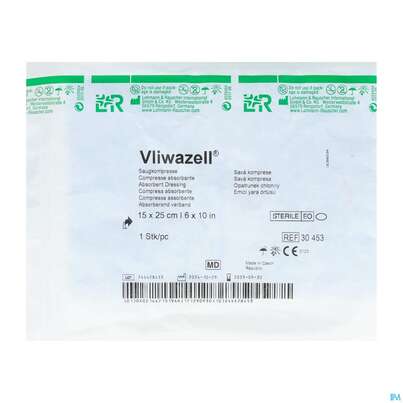 Vliwazell Saugkompresse Steril 15x 25cm 1st, A-Nr.: 3707579 - 01
