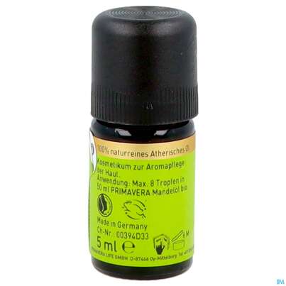 Sie sehen eine Packung Aetherische Oele Primavera Cajeput Bio 5ml, Produktbild: 03 Aetherische Oele Primavera Cajeput Bio 5ml, A-Nr.: 5907093 - 03