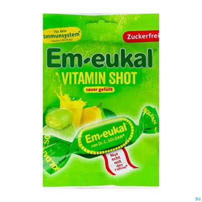 Em-eukal Bonbons Zuckerfrei Vitamin Shot Sauer 75g, A-Nr.: 5899525 - 01