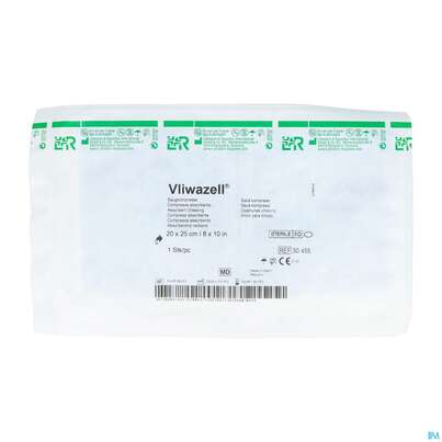 Sie sehen eine Packung Vliwazell Saugkompresse Steril 20x 25cm 1st, Produktbild: 01 Vliwazell Saugkompresse Steril 20x 25cm 1st, A-Nr.: 3707585 - 01