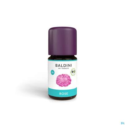 Sie sehen eine Packung Taoasis Baldini Bio-aroma Rosenöl Rein 3% 5ml, Produktbild: 01 Taoasis Baldini Bio-aroma Rosenöl Rein 3% 5ml, A-Nr.: 4621236 - 01