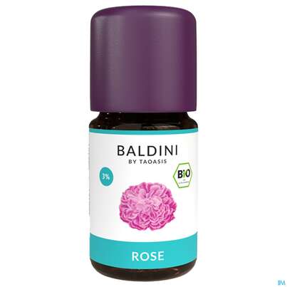 Sie sehen eine Packung Taoasis Baldini Bio-aroma Rosenöl Rein 3% 5ml, Produktbild: 02 Taoasis Baldini Bio-aroma Rosenöl Rein 3% 5ml, A-Nr.: 4621236 - 02