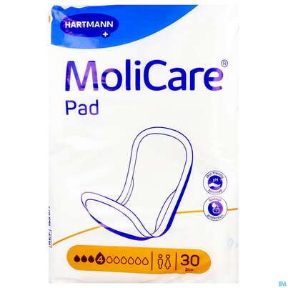Sie sehen eine Packung Inkontinenz Molicare Pad Tropfen 4 P30 30st, Produktbild: 01 Inkontinenz Molicare Pad Tropfen 4 P30 30st, A-Nr.: 5934322 - 01