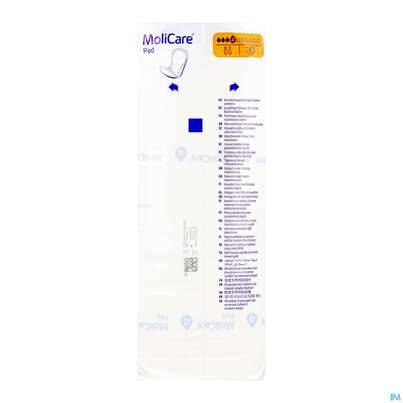Sie sehen eine Packung Inkontinenz Molicare Pad Tropfen 4 P30 30st, Produktbild: 08 Inkontinenz Molicare Pad Tropfen 4 P30 30st, A-Nr.: 5934322 - 08