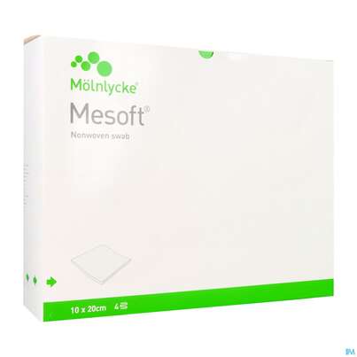 Sie sehen eine Packung Vlieskompressen Mesoft/set Steril 10x 20cm 4 Fach 120st (60x2), Produktbild: 07 Vlieskompressen Mesoft/set Steril 10x 20cm 4 Fach 120st (60x2), A-Nr.: 1652360 - 07