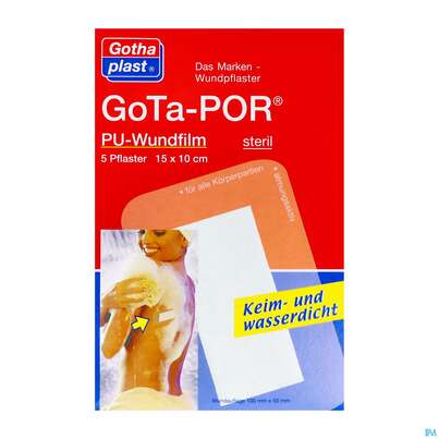 Wundverband Gota-por Pu-wundfilm Steril Wasserfest 150x100mm 5st, A-Nr.: 2982295 - 01