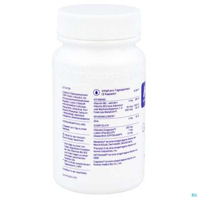 Sie sehen eine Packung Pure Encapsulations Kapseln Gedaechtnis Formel Cga6a 60st, Produktbild: 02 Pure Encapsulations Kapseln Gedaechtnis Formel Cga6a 60st, A-Nr.: 5750651 - 02