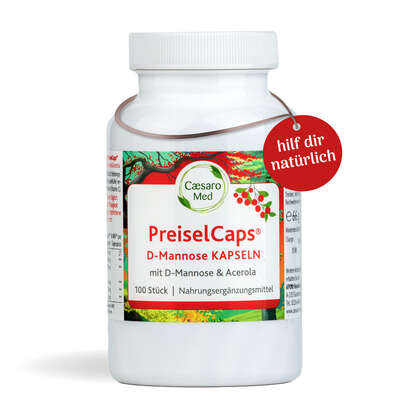 Sie sehen eine Packung PREISEL-CAPS D-MANNOSE 100 Kapseln, Produktbild: 01 PREISEL-CAPS D-MANNOSE 100 Kapseln, A-Nr.: 5410286 - 01